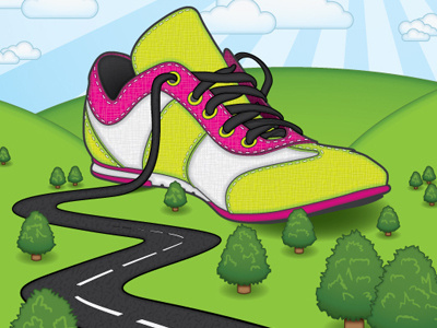 Running Shoes illustration illustrator object tutorial vector