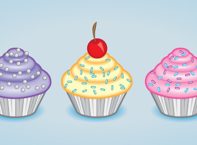 Cupcakes illustration illustrator object tutorial vector