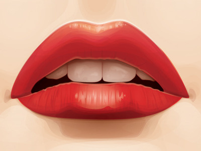 Mwah! illustration illustrator lips tutorial vector