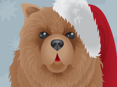Santa Doggy christmas illustration illustrator tutorial vector