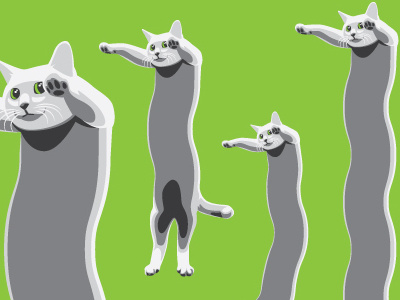 Longcat got Scalable! cat illustrator meme tutorial vector