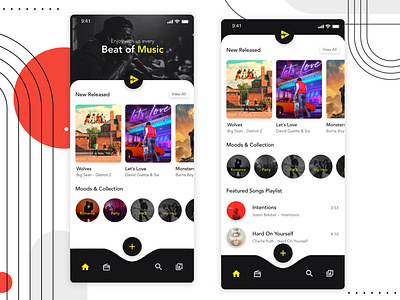Music App Concept - Sequence 01 - Adobe XD app design mobile app mobile app design ui uidesign ux
