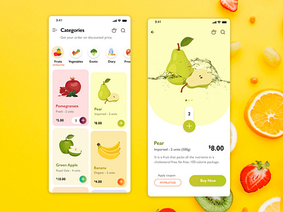 Order Grocery Application - Adobe XD