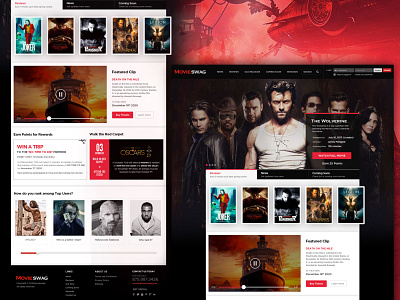 Movie Swag Homepage movie movie website ui ui design ux web design website