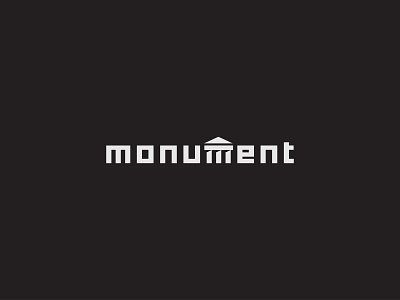 Monument brand creative design illustration logo monument typography