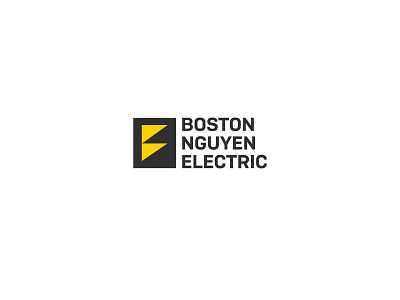 Boston Nguyen Electirc boston brand creative design electric logo