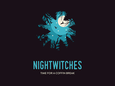 Night Witches azerbaijan creative design forest halloween illustration logo moon night typography vector witches