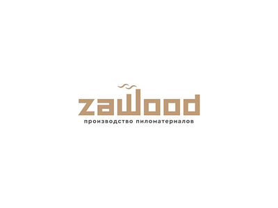 Zawood brand creative design illustration logo typography vector wood factory