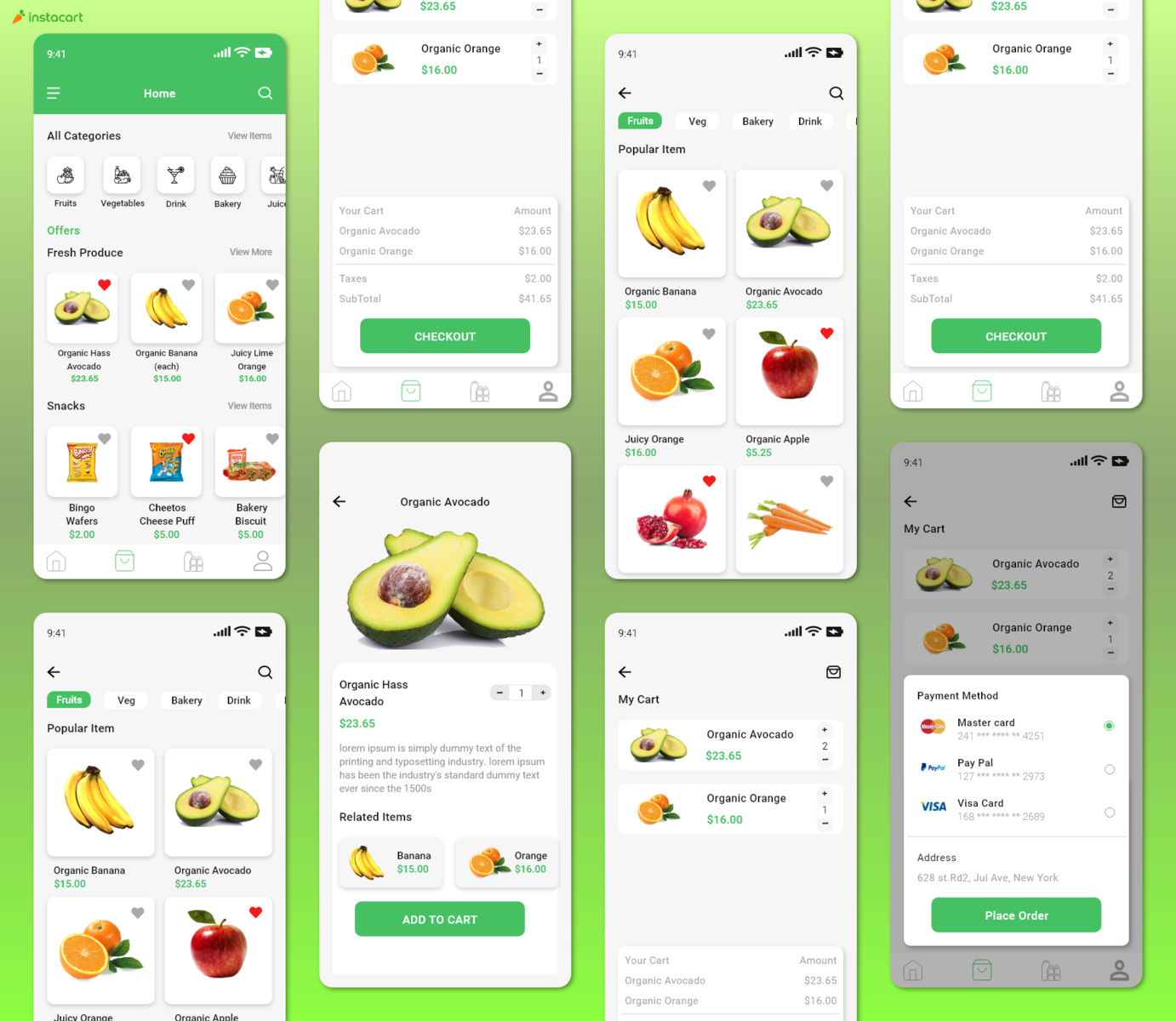 Groceries Shopping UI by Rehny_Kura on Dribbble