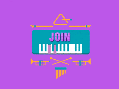 Doclermusic 'JOIN' button animation 2d animation logo music
