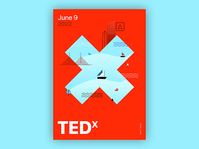 TEDx Event Poster art design event design event poster flyer graphic design illustration poster poster design red poster