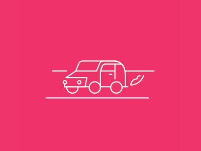 Cruising car icon minimal stroke