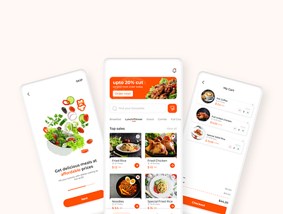 Food Mobile App app design mobile app ui uiux ux