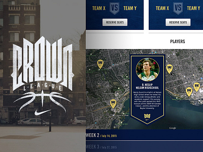 Nike Crown League - Microsite basketball maps microsite nike website