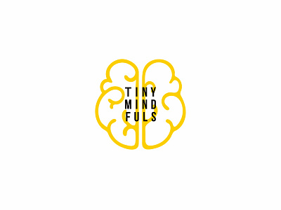 Tiny Mindfuls brain branding identity illustration logo