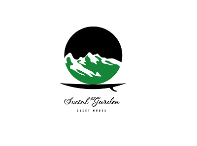 Logo Social Garden guest house branding illustration logo logodesign