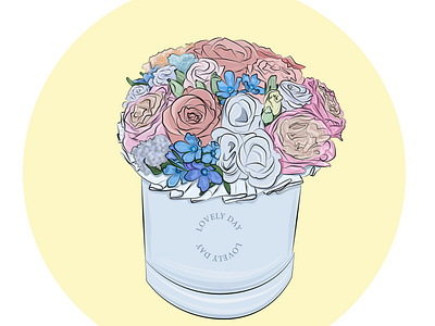 Flower box illustration