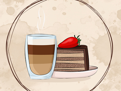 Coffe time illustration 3dmax design cafe adobe photoshope graphic design illustration