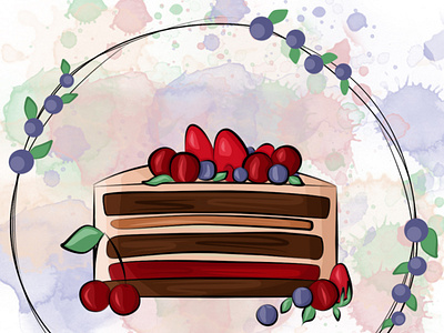 cake illustration adobe photoshope graphic design illustration logo