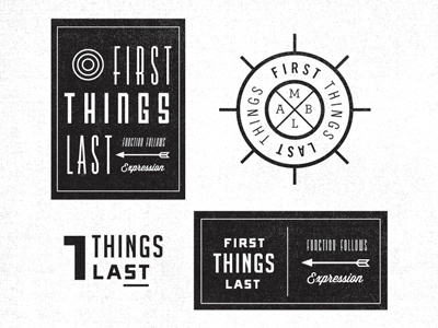 first things last first label last logo things typography