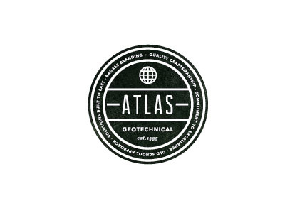 atlas branding globe stamp stuff