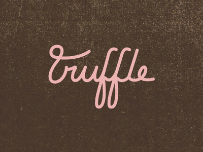 Truffle alt food meh script truffle wordmark