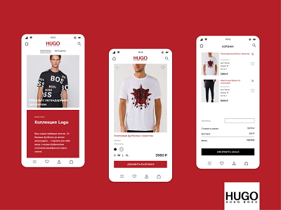 HUGO BOSS mobile app app branding design logo mobile mobile app ui ux