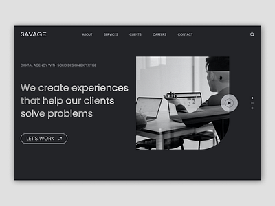 Design studio website concept