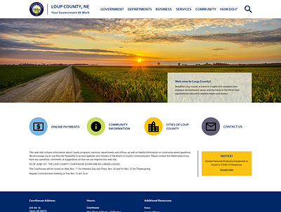 County Website Redesign branding design graphic design interaction design logo mobile design redesign ui ux vector web design