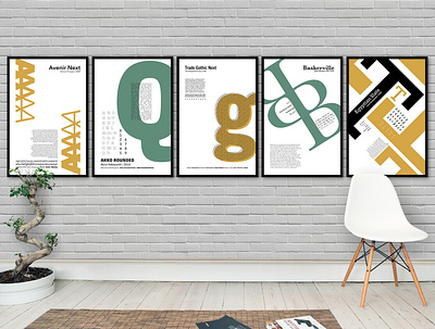 Font Poster Series branding design graphic design logo typography ui vector