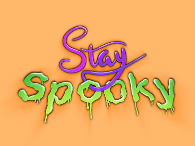 Stay Spooky Custom Lettering calligraphy design graphic design halloween hand lettering illustration lettering logo modern calligraphy procreate typography