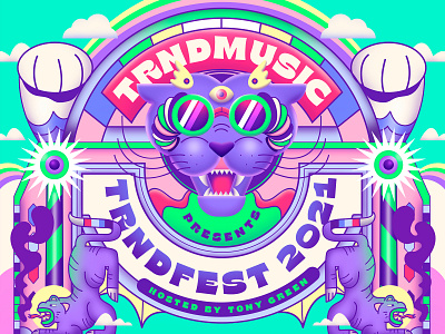 TRNDFEST 2021 adobe illustrator afiche festival flyer music poster