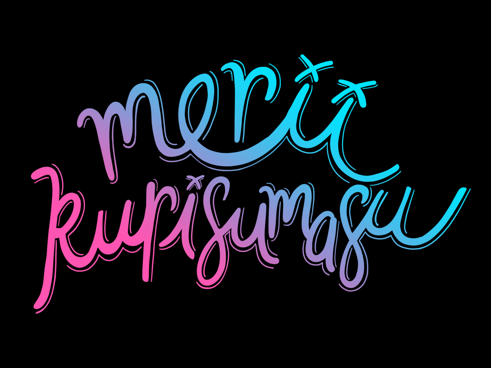 Merii Kurisumasu Merry Christmas Hand Lettering By Alyssa Stormes On Dribbble