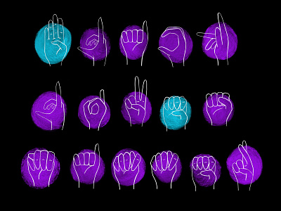Black Lives Matter Sign Language Data Viz Story advocacy black lives matter cartoon design disability illustration inclusion phrase representation sign language typography
