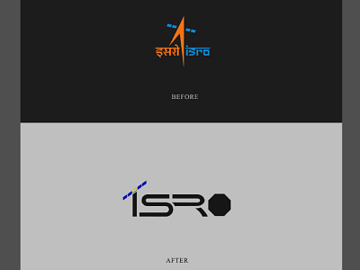 ISRO's Logo Redesign, Full casew study on Behance.