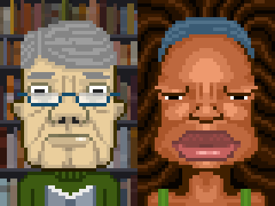 Pixel Faces 2 faces pixel pixel art