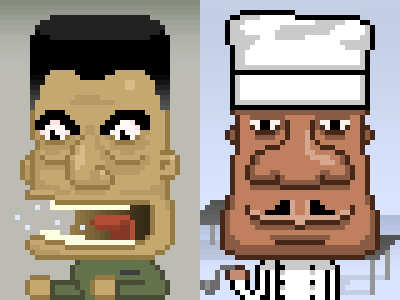 Faces faces pixel pixel art
