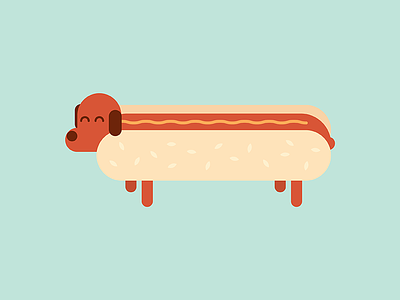 Weiner Dog dog hot dog illustration weiner dog