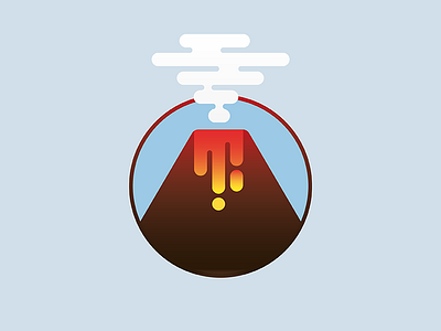 Volcano icon illustration illustrator volcano