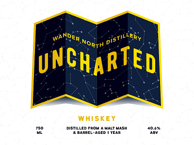 Uncharted alcohol constellations label label design malt whiskey packaging uncharted whiskey