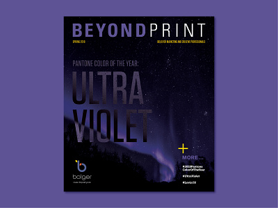 Ultra Violet Magazine Cover layout layoutdesign magazine magazinecover magazinedesign northernlights pantonecoloroftheyear purple ultra violet ultraviolet violet