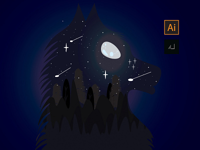 Wolf adobe adobe illustrator animation art design illustration logo vector wolf