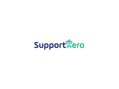 SupportHero Logo Design graphic design icon identity design illustrator lettering logo design logos logotype