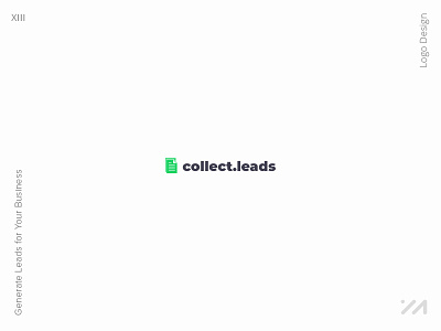 Collect Leads Logo Design graphic design icon identity design illustrator lettering logo design logos logotype