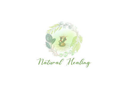 Natural healing business logo hand drawn illustration illustrator logodesign watercolor watercolor illustration watercolor splash