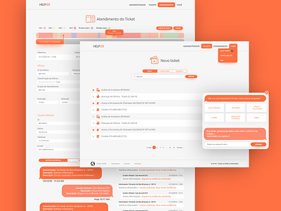 Ticket system chat prototyping tickets ui ux web