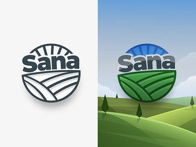 Logo Sana design illustration landscape logo