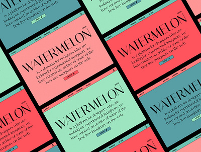 Watermelon - Brutalist Web design branding brutalist minimalist product design ui ux web design