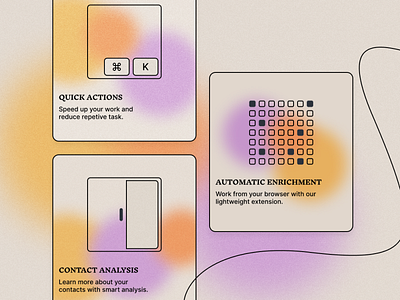 Brutalist key feature blocks