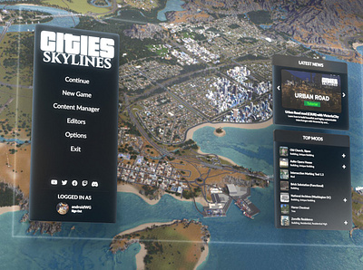 Cities: Skylines UI Concept (with interactive prototype) app concept design figma gaming graphic design interactive prototype redesign ui ux